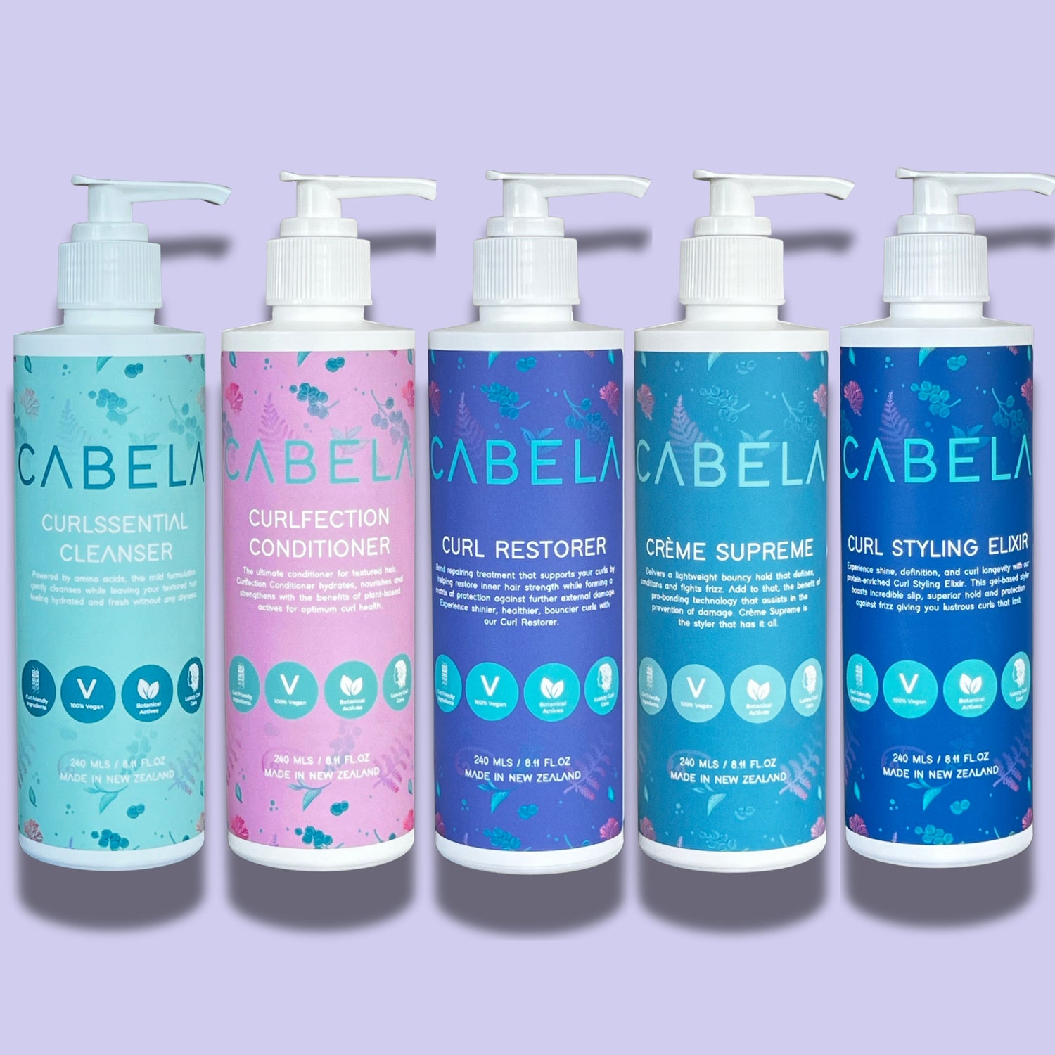 Curly hair wash day bundle, cleanser, conditioner, treatment, curl cream and curl gel