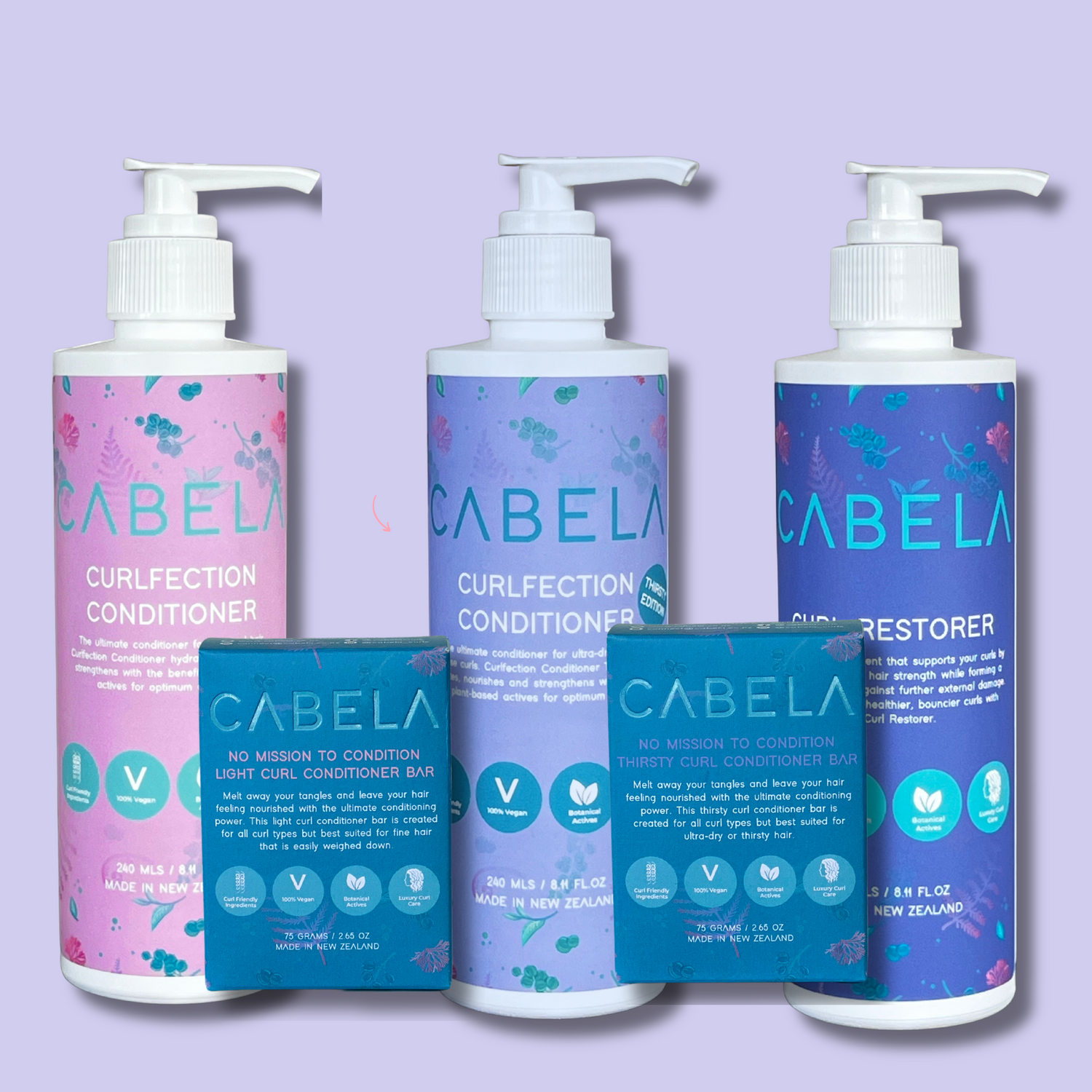Liquid and solid conditioners for curly hair