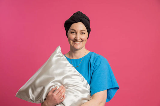 Silk Lined Tubular Hair Wrap | Silk Buff | Splash Happy | NZ