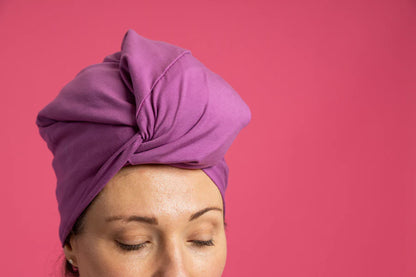 Silk Lined Tubular Hair Wrap | Silk Buff | Splash Happy | NZ