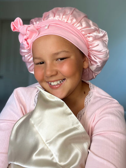 Cloud Bonnet | 100% Mulberry Silk Hair Cap | Splash Happy | NZ