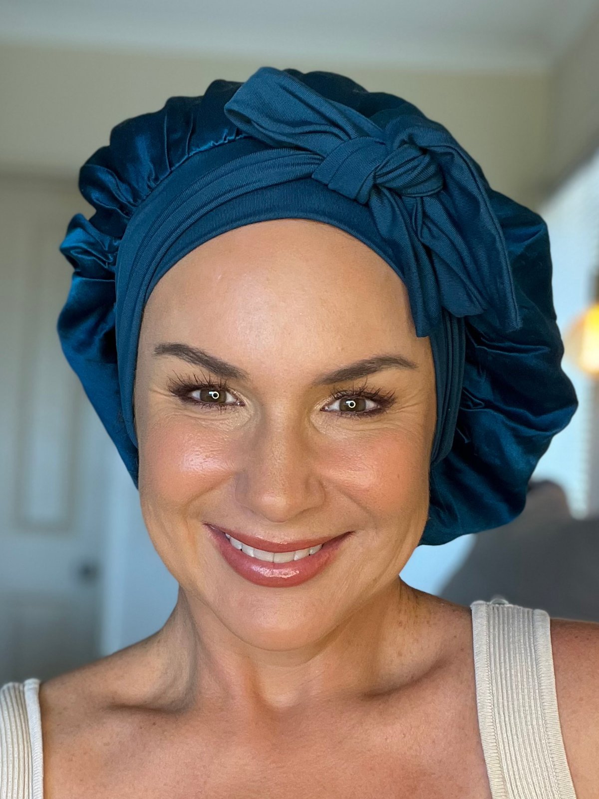 Cloud Bonnet | 100% Mulberry Silk Hair Cap | Splash Happy | NZ