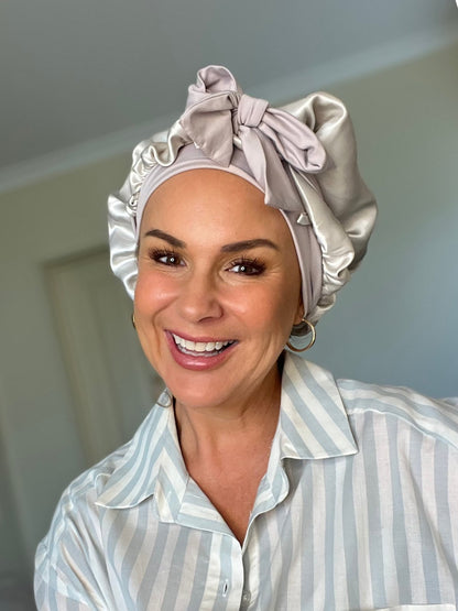 Cloud Bonnet | 100% Mulberry Silk Hair Cap | Splash Happy | NZ