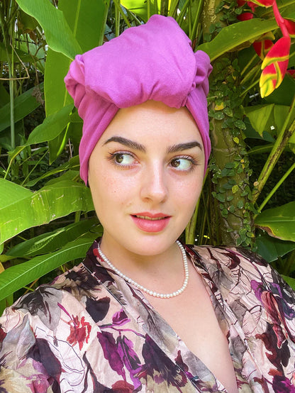 Silk Lined Tubular Hair Wrap | Silk Buff | Splash Happy | NZ