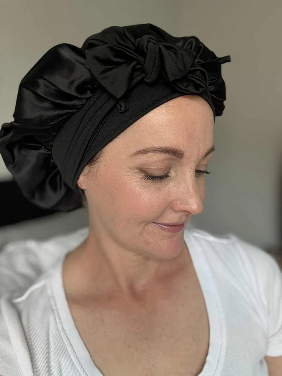 Cloud Bonnet | 100% Mulberry Silk Hair Cap | Splash Happy | NZ