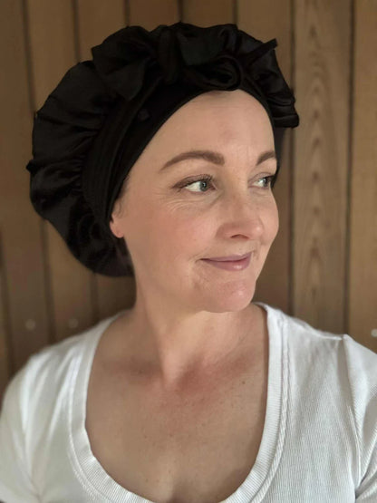 Cloud Bonnet | 100% Mulberry Silk Hair Cap | Splash Happy | NZ