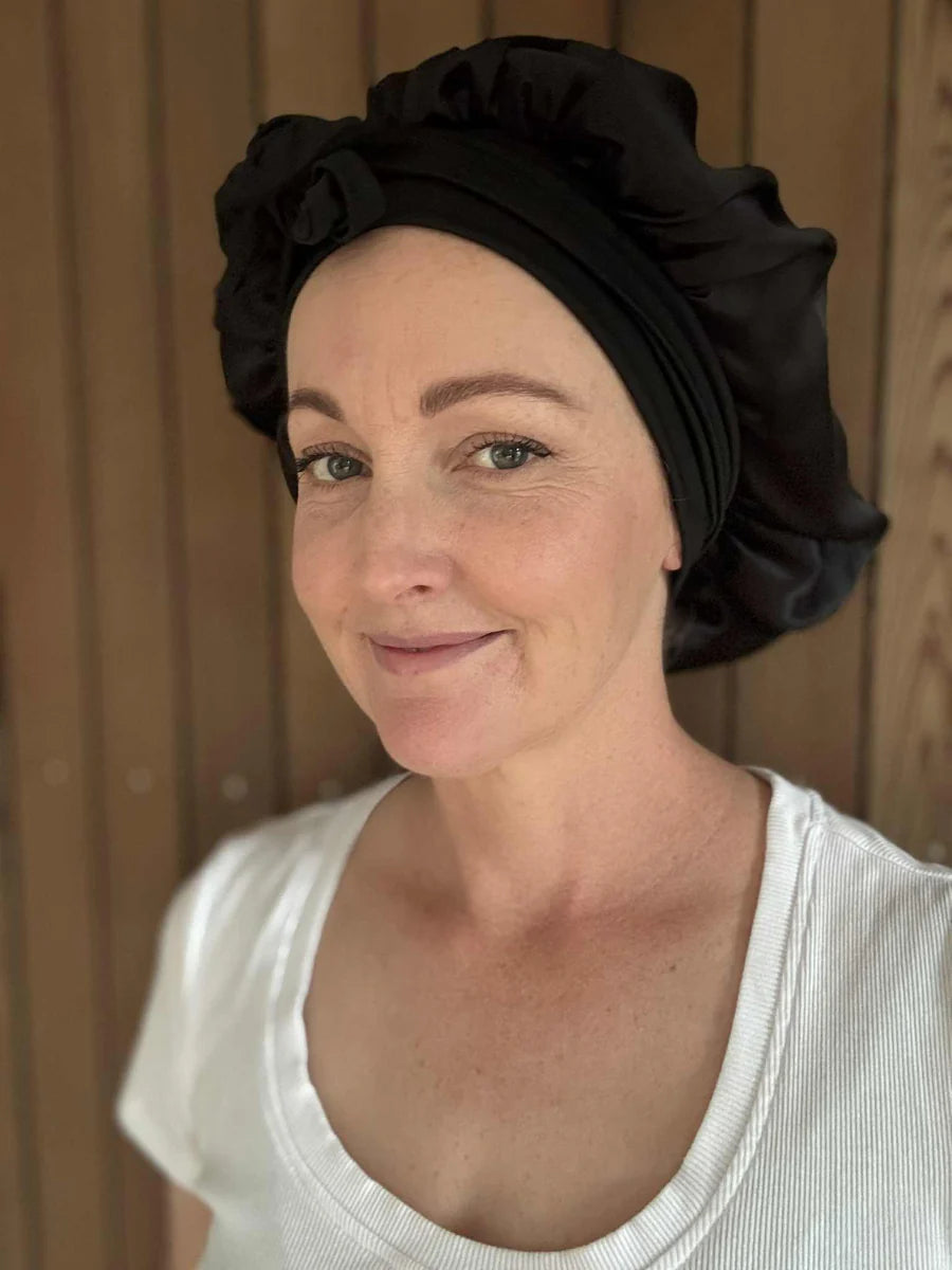 Cloud Bonnet | 100% Mulberry Silk Hair Cap | Splash Happy | NZ