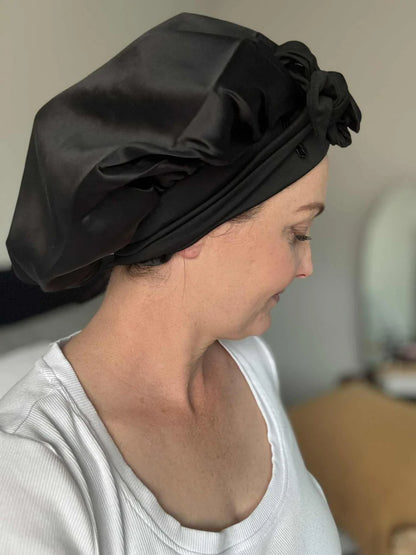 Cloud Bonnet | 100% Mulberry Silk Hair Cap | Splash Happy | NZ