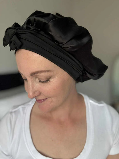 Cloud Bonnet | 100% Mulberry Silk Hair Cap | Splash Happy | NZ