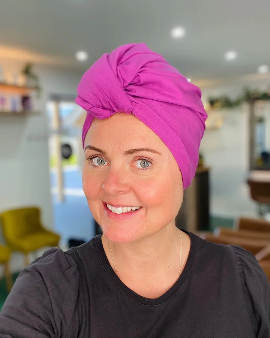 Silk Lined Tubular Hair Wrap | Silk Buff | Splash Happy | NZ