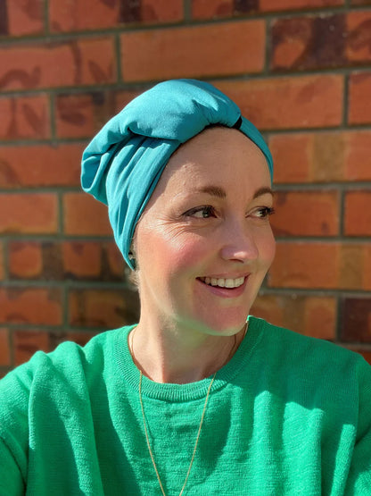 Silk Lined Tubular Hair Wrap | Silk Buff | Splash Happy | NZ