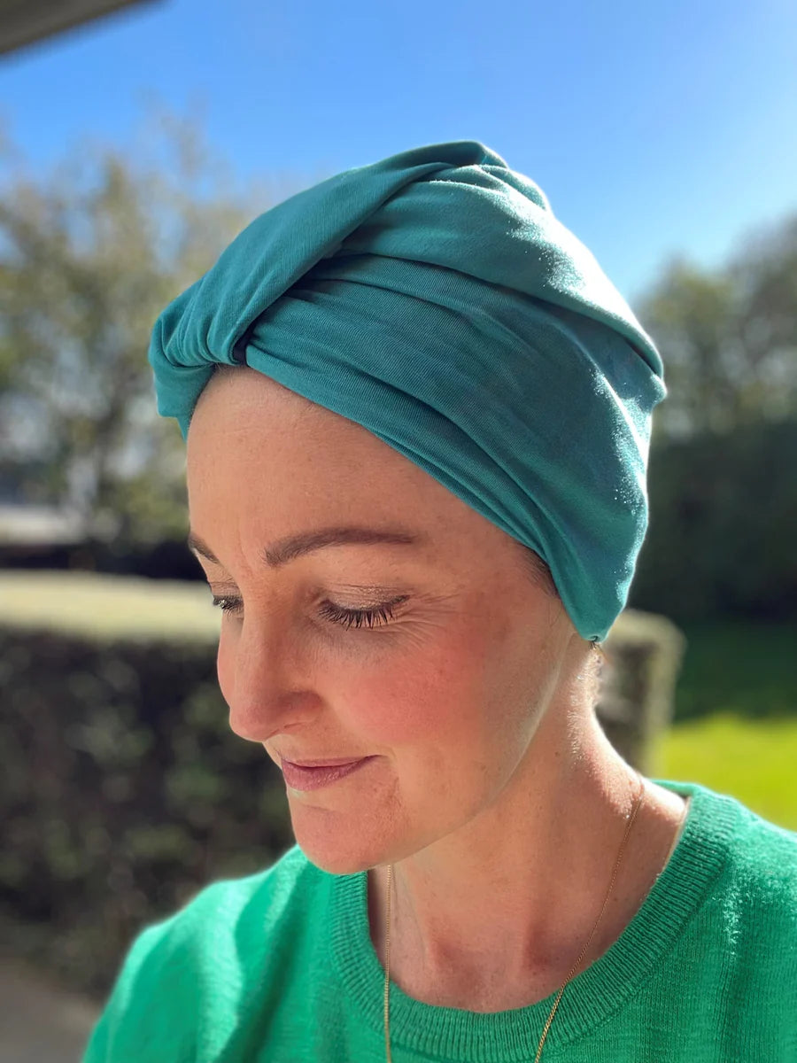 Silk Lined Tubular Hair Wrap | Silk Buff | Splash Happy | NZ