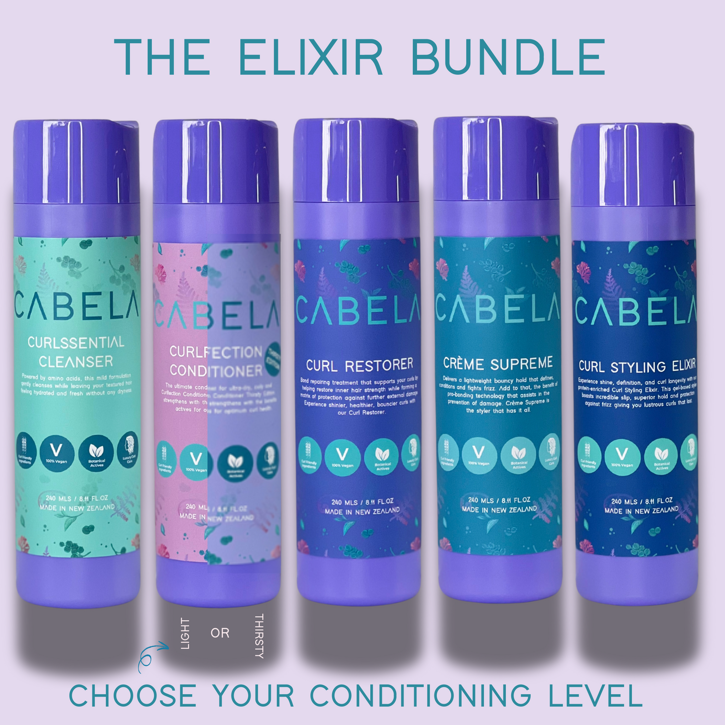 Curl Styling Elixir Bundle with purple background