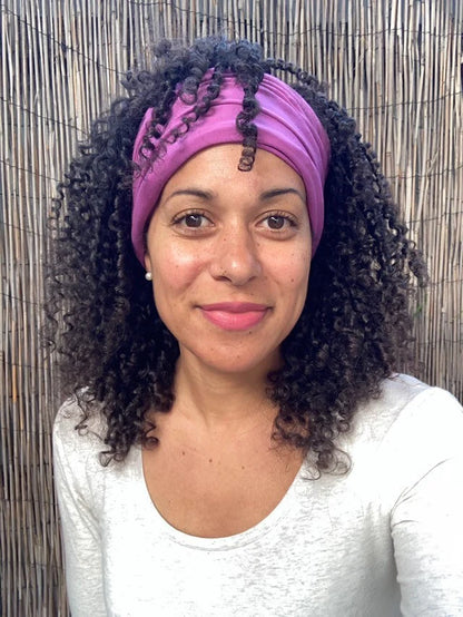 Silk Lined Tubular Hair Wrap | Silk Buff | Splash Happy | NZ