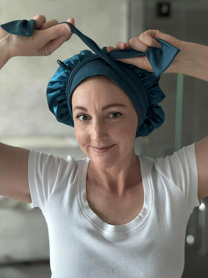 Cloud Bonnet | 100% Mulberry Silk Hair Cap | Splash Happy | NZ
