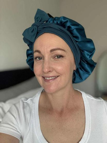 Cloud Bonnet | 100% Mulberry Silk Hair Cap | Splash Happy | NZ